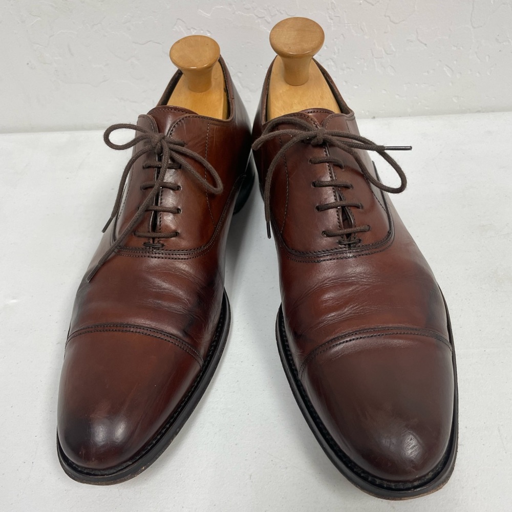 To Boot New York Made in Italy Burnished Cap Toe Oxford in Brown Size 9 1/2 $450